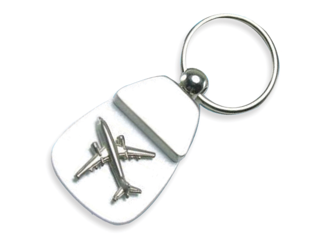 Metal 3D Airplane Keychain